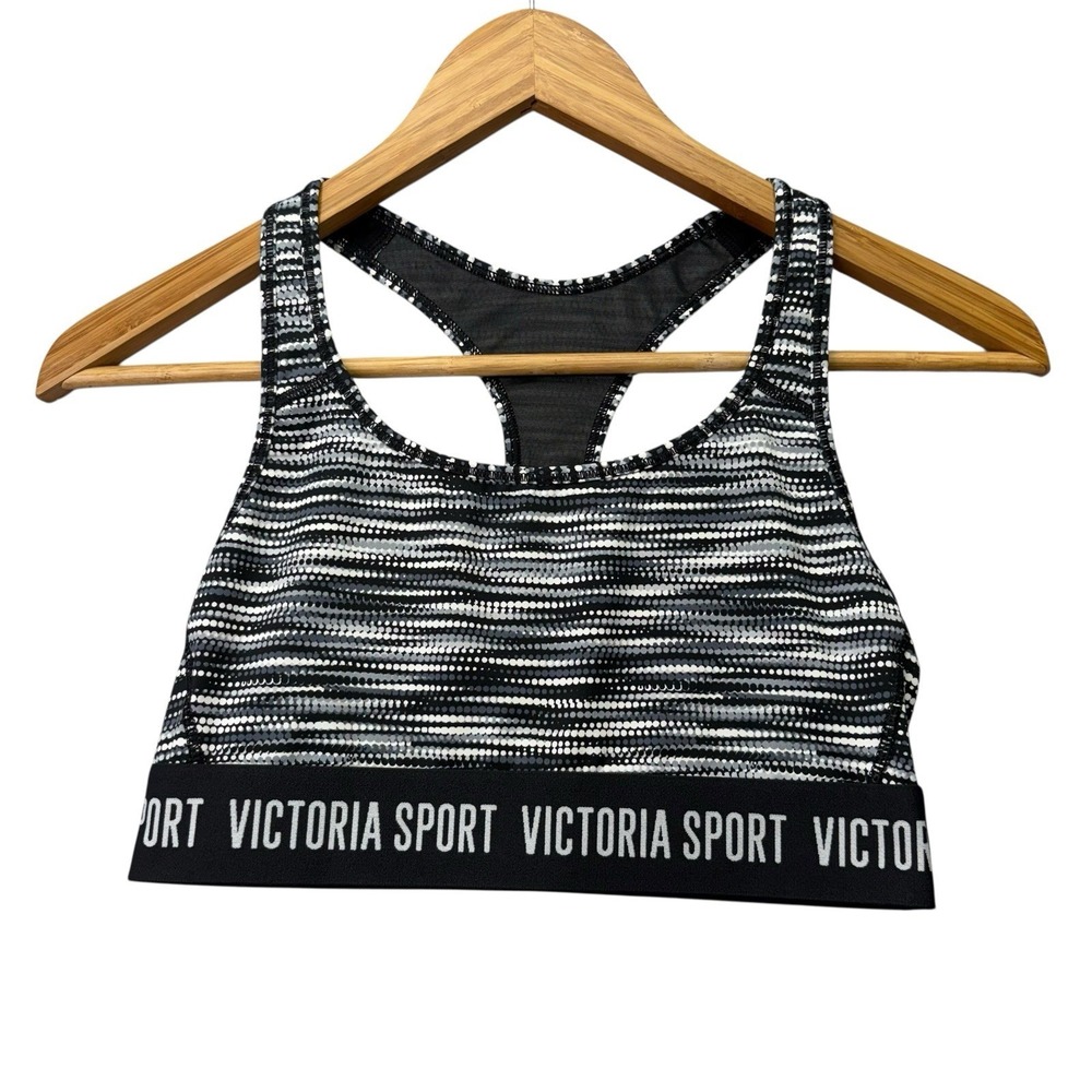 Victoria Secret Sport Womens Sports Bra Small Black The Player Racerback Gym